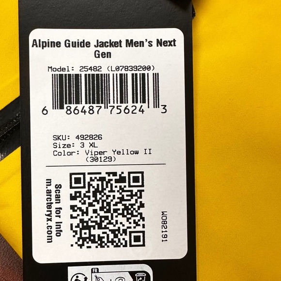 Arc'teryx Alpine Guide Jacket Mens 3XL Next Gen Viper Yellow II Gore Tex Pro NWT - Picture 4 of 9